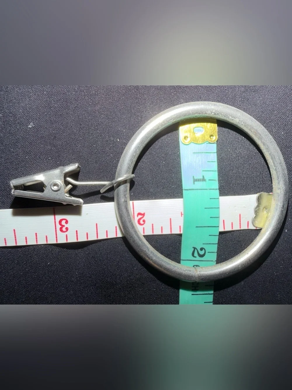 30 Silver Metal Drapery/Curtain Rings with Detachable Clips